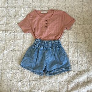 Pink shirt with buttons size 10